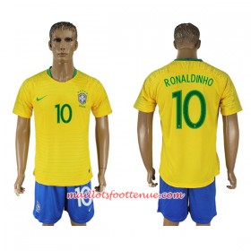 Maillot/Tenue Brésil Ronaldinho 10 Domicile Coupe du monde 2018